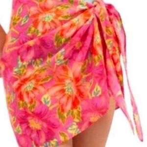 Beach Riot Melanie Sarong Cover Up in Miami Peony One Size Fits All NWOT